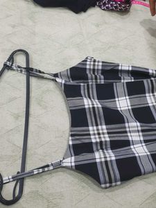 H&amp;M Plaid Mini Dress