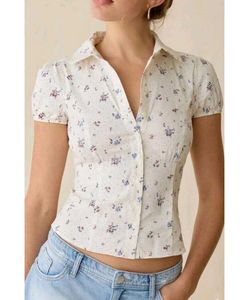 Cute corset back Floral Print Crop Top