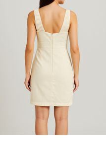Cream Linen Mini Dress