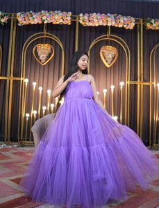 Stunning Purple Tiered Gown