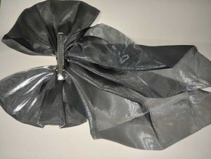 Elegant Silver Bow Hair Clip