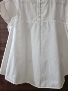 Zara White Cap Sleeve Top