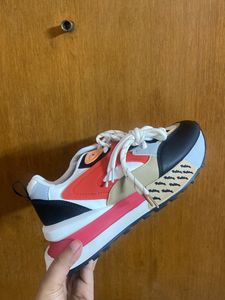 RED BLACK SNEAKERS( PUMA INSPIRED) SIZE 38