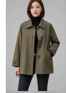 Olive Green Button-Down Jacket
