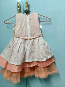 Beautiful Peach Embroidered Dress