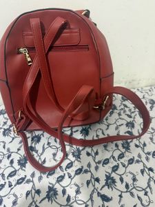 Faux Leather Backpack
