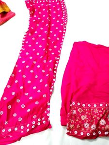 Long Stitched Flock Anarkali