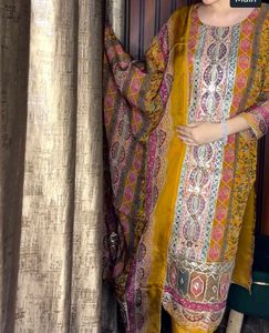 Mustard yellow Gota Patti suit set