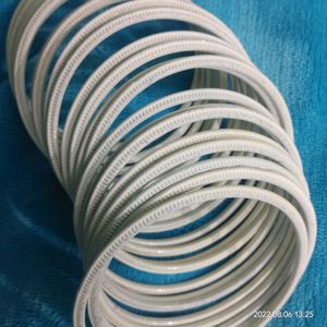 White Matt cut finishing bangles pcs of 22