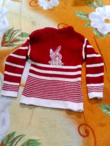 Cute Red &amp; White Striped Sweater
