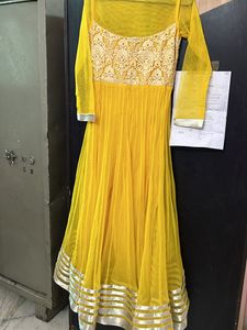 Mustard Yellow Colour Anarkali Suit Set