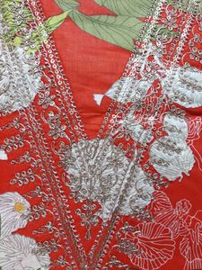 Vibrant Floral Kurta Set with Dupatta(unstitched)