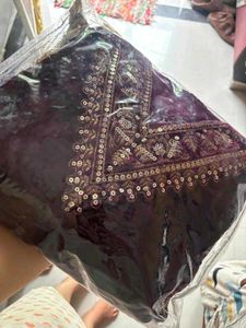 Elegant Velvet Kurti Set