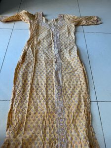 Yellow Floral Print kurta