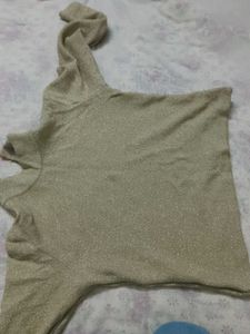 Sparkly Gold Knit woolen Top