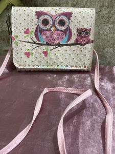 Cute Owl Print Sling Bag