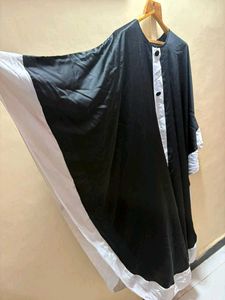 Unique imported Black &amp; White Kaftan abaya