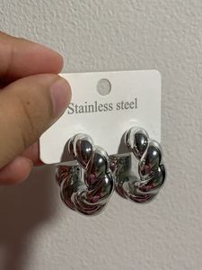Chunky Twisted Hoop Earrings
