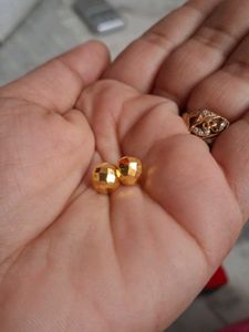 Gold Ball Stud Earrings