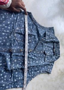 👕 Denim Star Print Sleeveless Shirt 👕
