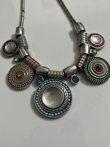 Statement Necklace with Colorful Accents