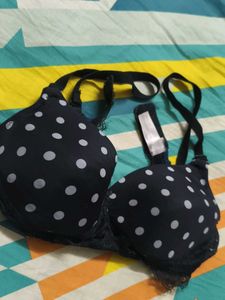 Black Polka Dot Bra
