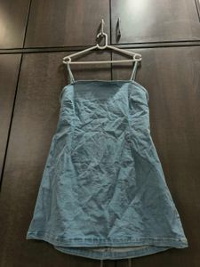 Light Wash Denim Mini Dress