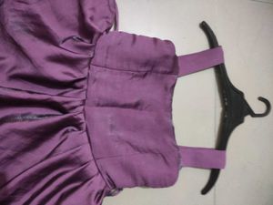 Women’s Purple Satin Fit &amp; Flare Mini Dress with