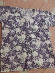 Purple Paisley Print Women Kurta
