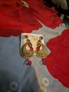 Peacock Drop Earrings