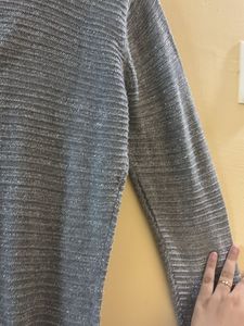 Sparkly Grey Knit Sweater