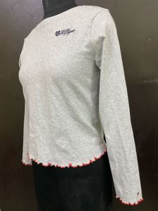 Tommy Hilfiger Ribbed Long Sleeve Crop Top