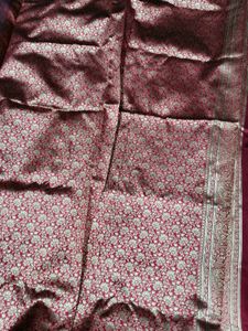 Elegant Maroon Banarasi Silk Saree