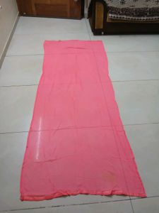 Pink Dupatta with Gold Border