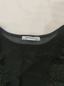 Zara Trafaluc Sheer Lace Top