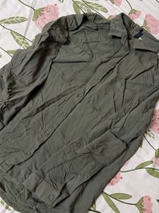 Stylish Olive Green Collared Shirt