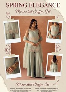 Elegant Chiffon Kurta Set