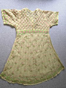 Yellow Embroidered Anarkali Kurta