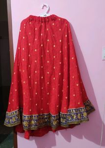 Red Ethnic Skirt