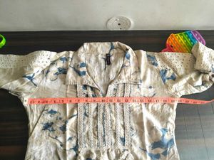 Floral Print chikankari cotton Kurta