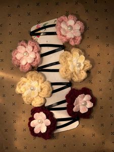 🔥BUY 1, GET 1 FREE 🔥 Crochet Flower Hair Clips S