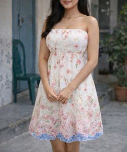 Floral Print Padded Sundress