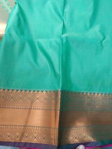 Elegant Green &amp; Gold Saree