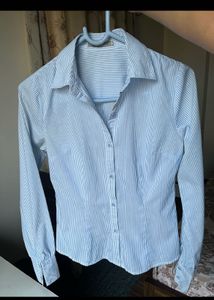 Y2K Striped Blue Women's Shirt