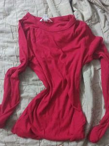 Chic pinteresty bodycon red aesthetic top h&m