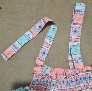 Charming Tiered Ruffle Pinafore Dress