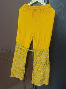 Beautiful Yellow Kurta Set with Sharara