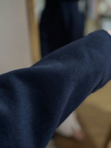 Classic Navy Wool Blend Belted Coat