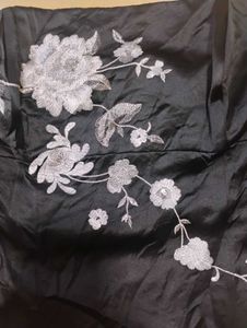 Embroidered Black Tube Corset Top