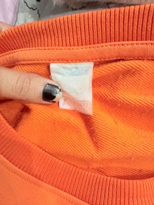 Orange Pullover Sweater(minor invisible stain can
